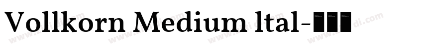 Vollkorn Medium ltal字体转换